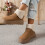 Women's Snow Boots Waterproof Cushioned Zip Brown Size 7.5 8