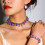Women's rectangular imitation crystal jewelry set 5