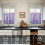 Kitchen Curtains and Valance Set Purple Lavender Floral 4