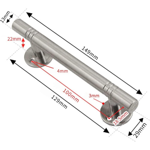 Shower Door Handle Stainless Steel 2 Pack 1