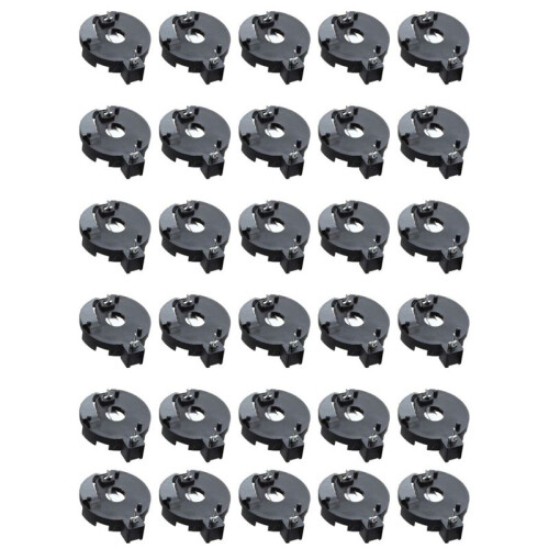 CR2016 2025 2032 Coin Cell Button Battery Holder Socket Black 30 Pcs 1