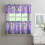 Kitchen Curtains and Valance Set Purple Lavender Floral 2
