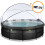 EXIT TOYS EXIT Black Leather Pool 16ft x 48in with Sand Filter Pump and Dome and Accessory Set – Black 4