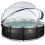 EXIT TOYS EXIT Black Leather Pool 16ft x 48in with Sand Filter Pump and Dome and Accessory Set – Black 8