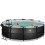 EXIT TOYS EXIT Black Leather Pool 16ft x 48in with Sand Filter Pump and Dome and Accessory Set – Black 9