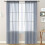 Sheer Linen Curtains Semi-Transparent 1 Panel Rod Pocket 5