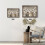 Toile murale rustique en coton, style vintage, fleurs et papillons. 6