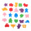 Plastic Sponge Animal Stamper Set 48 Pcs with Rainbow Ink 4