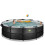 EXIT TOYS EXIT Black Leather Pool 15ft x 48in with Sand Filter Pump and Dome and Accessory Set – Black 10