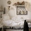 Toile murale rustique en coton, style vintage, fleurs et papillons. 4