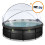 EXIT TOYS EXIT Black Leather Pool 14ft x 48in with Sand Filter Pump and Dome and Accessory Set – Black 4