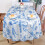 Nappe ovale bleue vintage 152 x 213 cm imperméable 4
