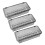 Plastic Cutlery Storage Box with Lid Grey PP 3 Pieces 5