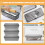 Plastic Cutlery Storage Box with Lid Grey PP 3 Pieces 7