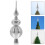 Spherical Christmas Tree Topper Silver 23 cm 6