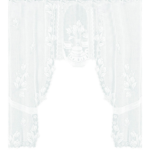 Vintage Lace Coffee Curtain Kitchen Window Scarf 2