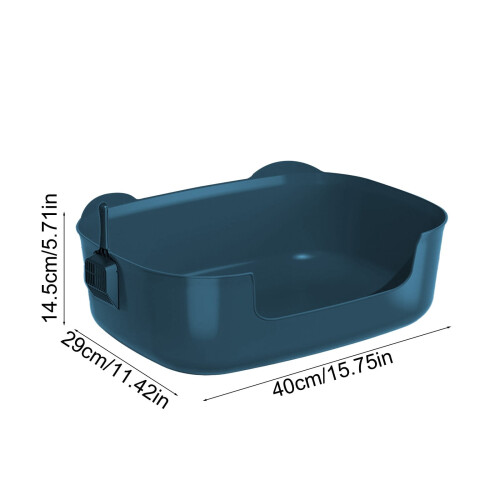 High-Side Cat Litter Box Anti-Splash Low Entry Tool-Free 2