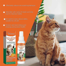 (1pc) Cat Deterrent Spray Natural Scratching Cats Anti Scratch Spray No Stimulation Orange Fragrance Sofa Furniture Protectors