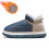 Men's Slippers Solid Color Thick Sole Warm Blue Size 45 6
