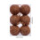 Brown Wool Foam Christmas Ornaments Set 6pcs 6cm 3