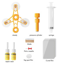 (1set) Windshield Repair Kit, Glass Repair Fluid Cracks Gone Glass Repair Kit, Quick and Easy Durable Glass Repair Kit for Chips and Cracks