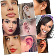 (18mm, Black) Thin Circle Ear Stud With Colorful/solid-color Elegant Stylish Dangler Jewelry For Women Men Unisex - Ya