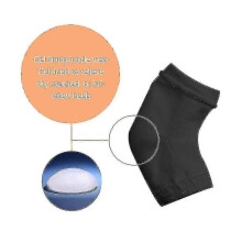 (Black) Gel Socks Heel Protector, Heel Sock, Foot Care Soothing Dry Feet And Heels Quick Recovery