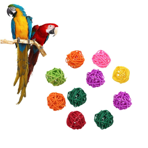 Willow Rattan Chew Balls for Small Animals 10 Pcs 2