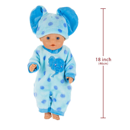 Reusable Doll Pajamas Set Soft Fabric Secure Fit 1