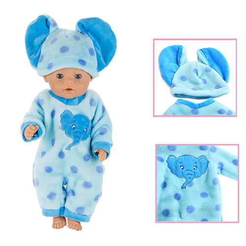 Reusable Doll Pajamas Set Soft Fabric Secure Fit 2