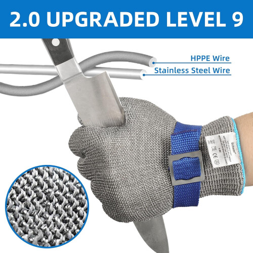 SlicePro Cut-Resistant Glove Stainless Steel Mesh 1 Pair 1