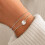Initial Bracelet Gold/Silver Plated Beaded Disc Monogram 2