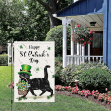 (A) St Patricks Day Decorations, St Patricks Day Flag, St. Patrick's Day Garden Flag, 23x32cm Green Shamrocks Clovers Welcome Yard Holiday Flag