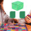 Card Deck Box Light Green Grid Holder 1 Unit 5