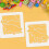Dinosaur Stencil Set Reusable 5.9 x 5.9 Inch 6 Pieces 3