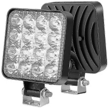 (White) 48W 16LED Square Waterproof Work Light Spotlight Driving Lamp Fog Headlight for Truck Offroad Daytime Running