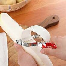 (A) Large Capacity Stainless Steel Cabbage Grater with Comfortable Silicone Handle for Shredding Vegetables and Potatoes, Ideal for Kitchen Tool