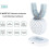 (White) Automatic U-shape Sonic Electric Toothbrush Teeth Whitening Kit With Replacement Brush Head 1