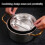 Stainless Steel Divided Steamer Tray Round 2-Handle 3