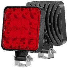 (White) 48W 16LED Square Waterproof Work Light Spotlight Driving Lamp Fog Headlight for Truck Offroad Daytime Running