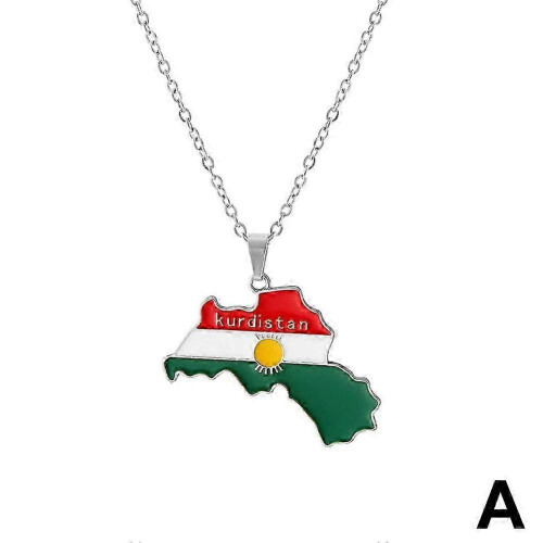 Kurdistan Map Pendant Necklace Charm 1