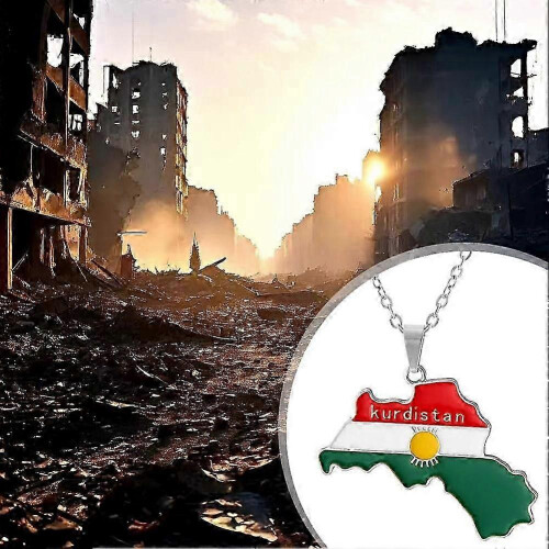 Kurdistan Map Pendant Necklace Charm 2