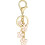 Keychain with White Pink Flower Charms 1 Piece 6