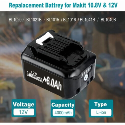 12V Lithium Battery 4Ah for Makita Power Tools 1
