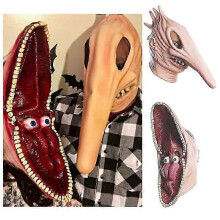 (A) Adam Barbara Full Face Headgear Latex Scary Mask Cosplay Prop Halloween Mask Carnival Masquerade Party Dress Up Fright Props