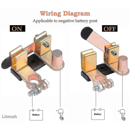 Battery Isolator Switch 12v 24v Power Cut Off Switch Top Terminal Brass Negative Battery Disconnect - Ya 1