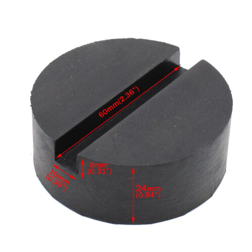 Rubber Trolley Jack Pad Black Classic Adapter 1
