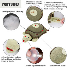 Cute Plush Turtle Dog Toys, Interactive Puzzle IQ Squeaky Toy for Puppy Cat, Dog Sniffing Training Toy, Interesting Dog Feeding Toy, Pet Activity Stuf