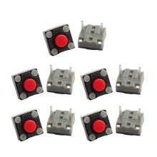 10 stks Mute Knop Muis Microschakelaars Voor Gaming Office-Rood