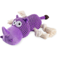 Squeaky Dog Toys Chew Toys for Dogs Plush Dog Toy Durable Interactive Tug of War Stuffed Dog Chew Toys for Puppy, Small, Middle, Big Dogs Teething Red